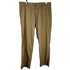 Gap Khakis Tailored Relaxed Fit Tan Flat Front Pockets Men's 36 x 32 GUC